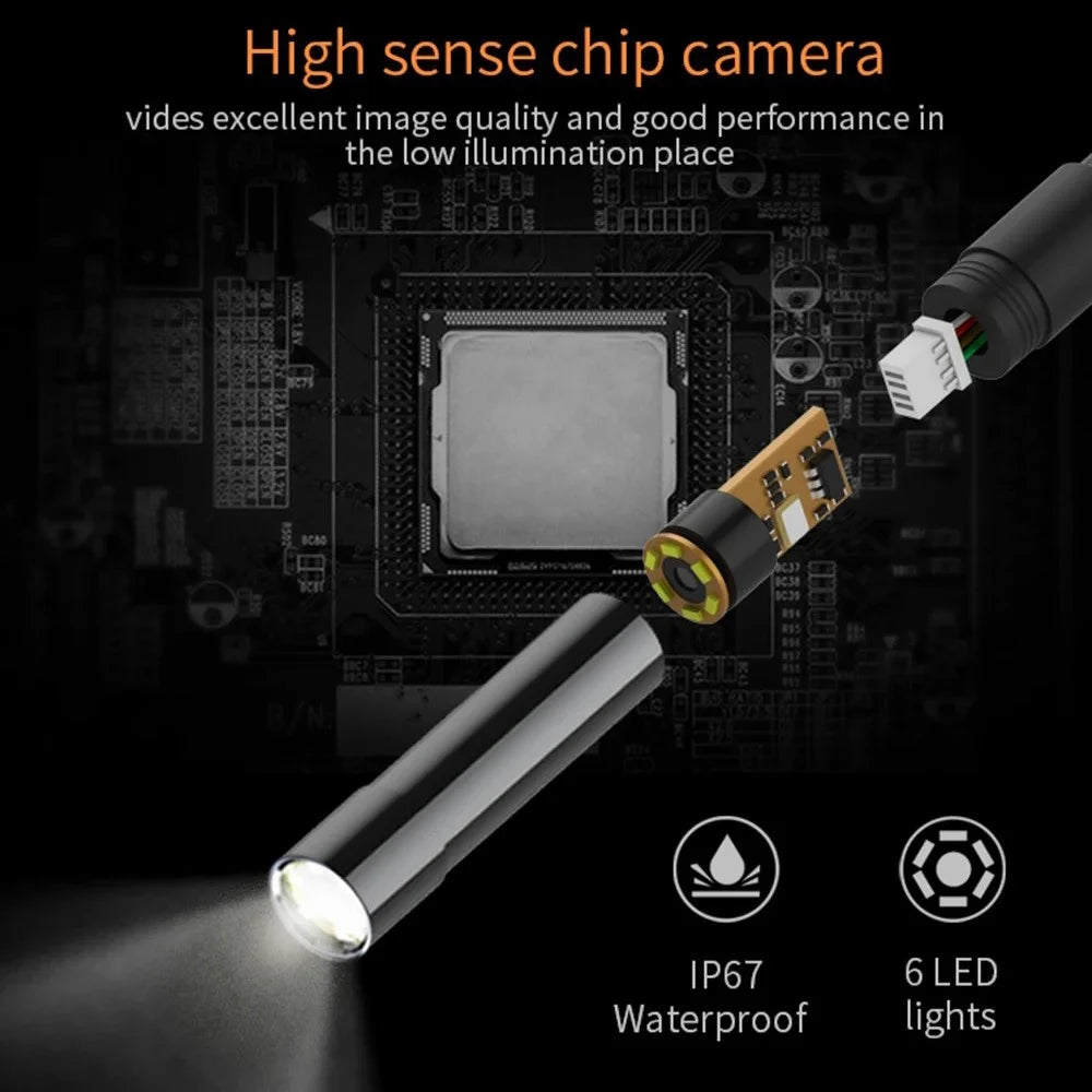 TESLONG NTS300 1m Wire 3.9mm Lens HD Waterproof Endoscope 5.0-inch Screen Inspection Borescope - 5