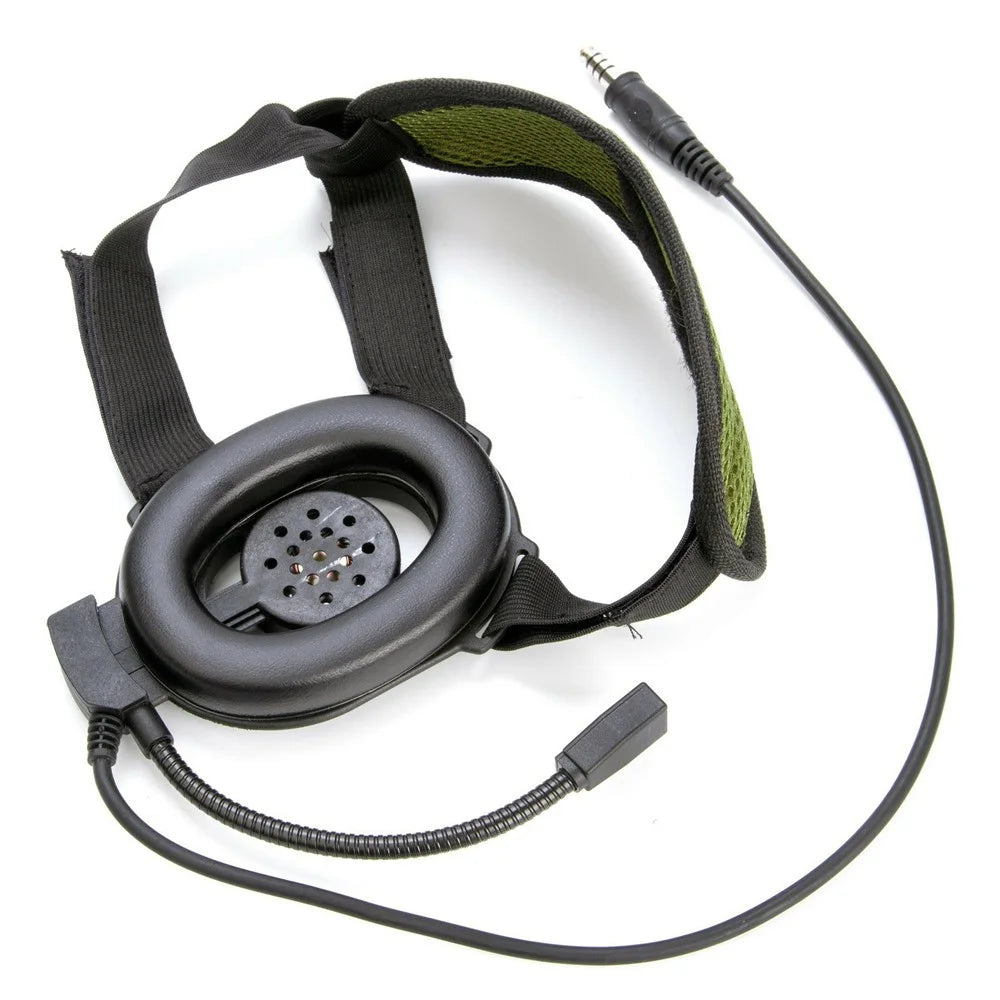 For Motorola Xir P8268 / XiR P8260 / APX-8000 / APX-7000 HD01 Walkie Talkie Headset 7.1mm Single Ear Headphone with U94 PTT Adapter - Black - 5