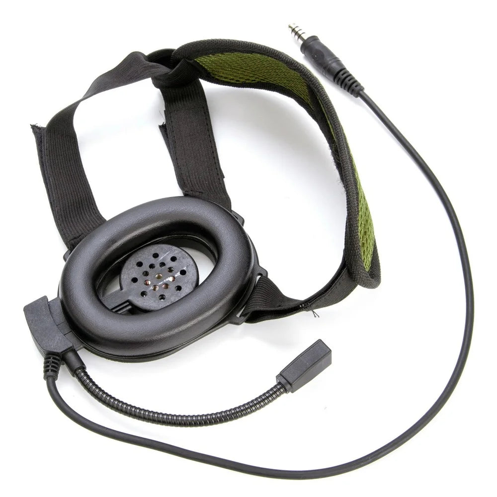 For Hytera PD680 / X1p / PD660 / PD600 / AR685 HD01 Single Ear Walkie Talkie 7.1mm Headphone with U94 PTT Adapter - Black - 5