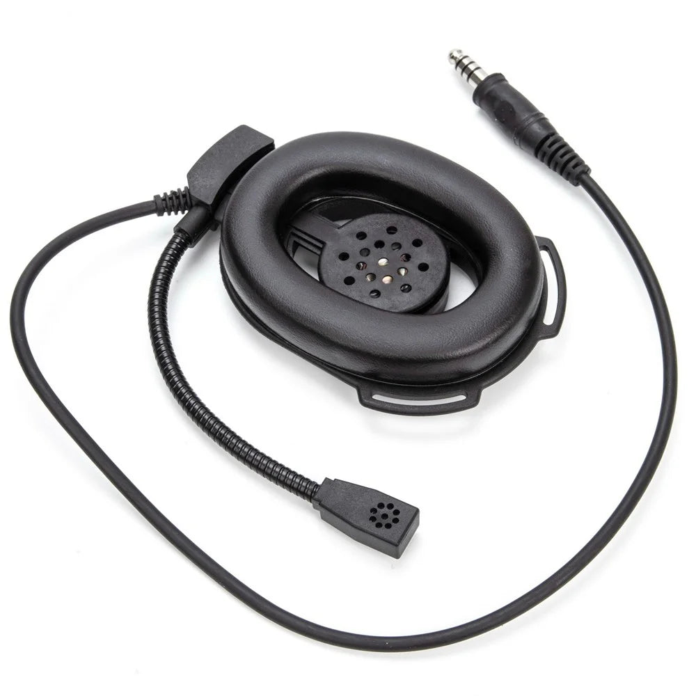 For Baofeng UV-9R HD01 Walkie Talkie Headset Two Way Radio 7.1mm Headphone with U94 PTT Adapter - Black - 4