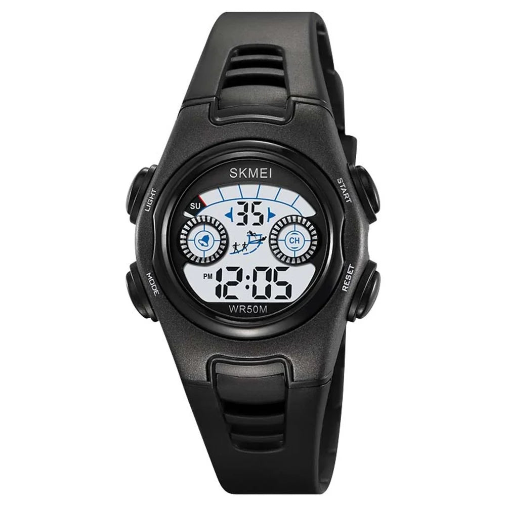 SKMEI 2309 Student Kids LED Backlight Digital Watch Date Alarm Clock Sports Electronic Watch - Black - 1