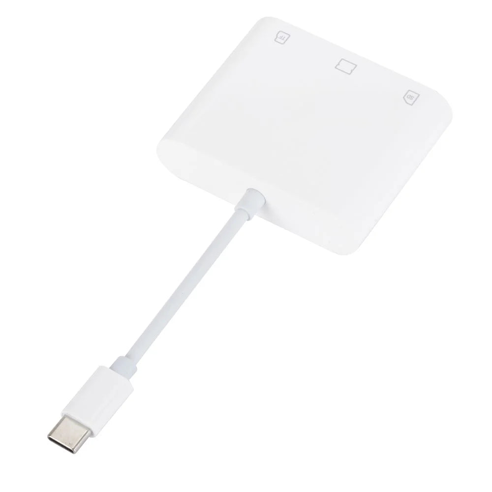 Type-C Plug 3-in-1 SD / TF / CF Memory Card Reader Data Transfer Adapter - 3