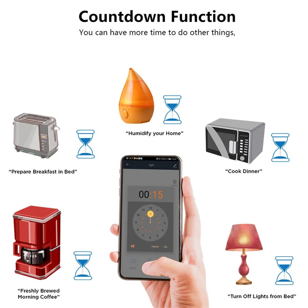DS-101JL-4 4 Gang WiFi + Bluetooth-compatible Dual Mode APP Voice Control Smart Touch Wall Switch - White - 3