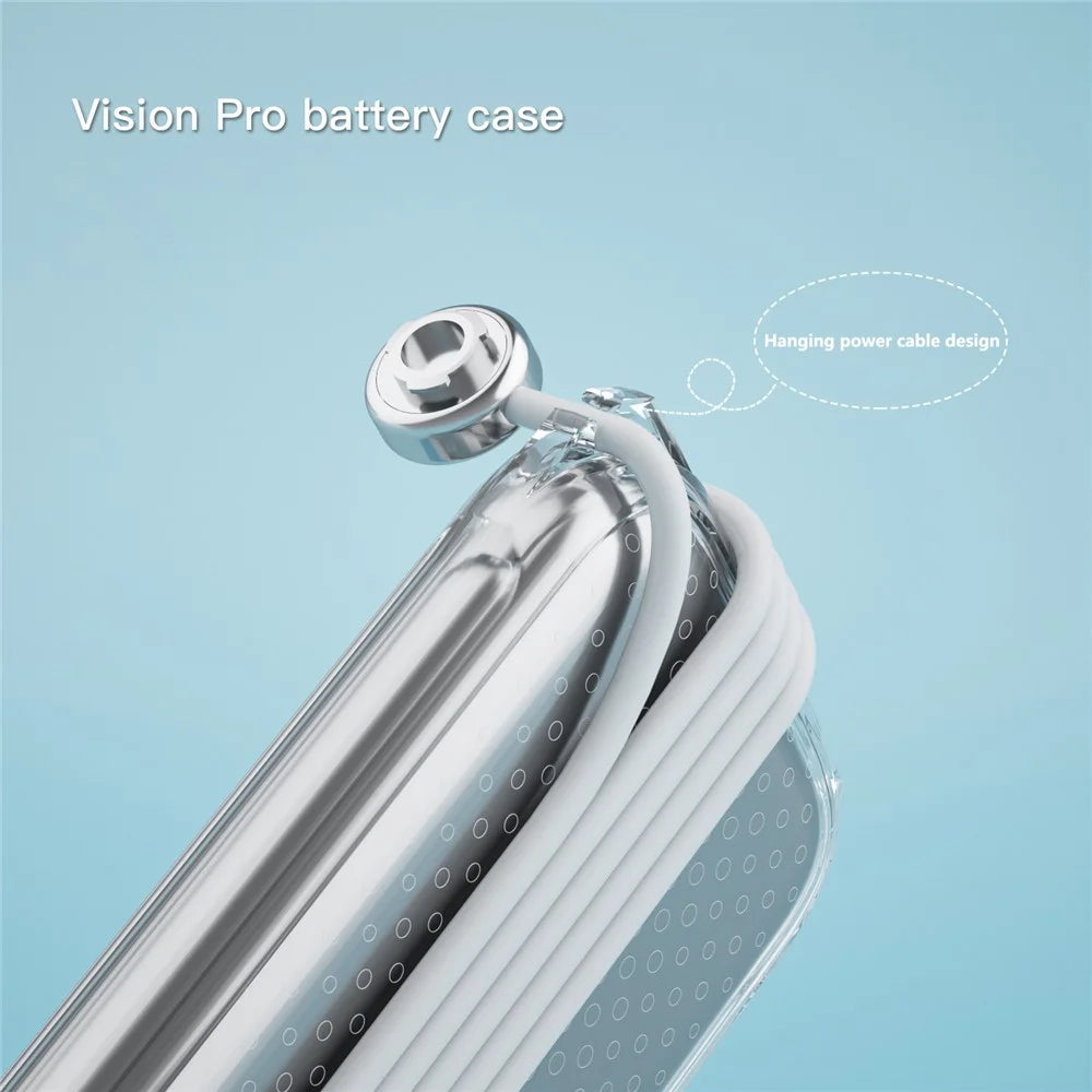 For Apple Vision Pro Battery Case Soft TPU Anti-Slip Battery Cover Protector - Transparent Black - 5