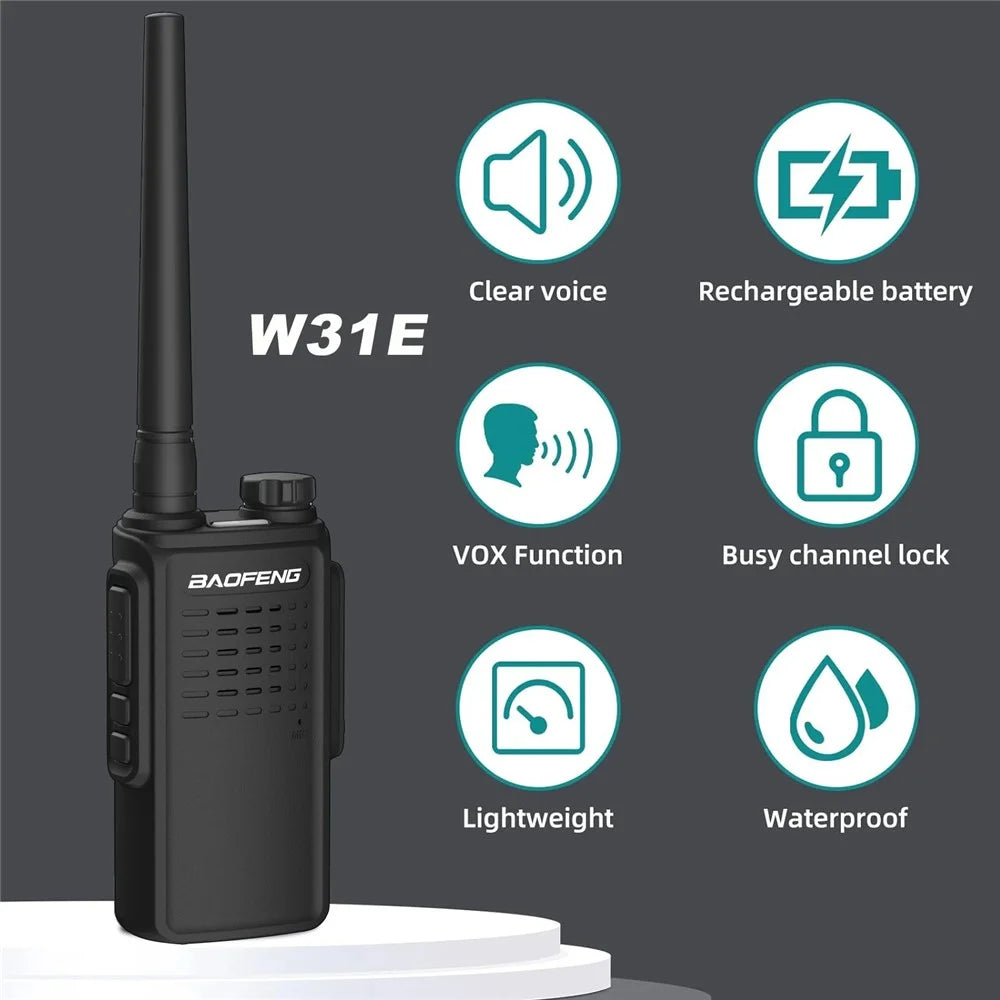 BAOFENG W-31E Outdoor Handheld Intercom UHF 400-470MHZ Portable Walkie Talkie - EU Plug - 2