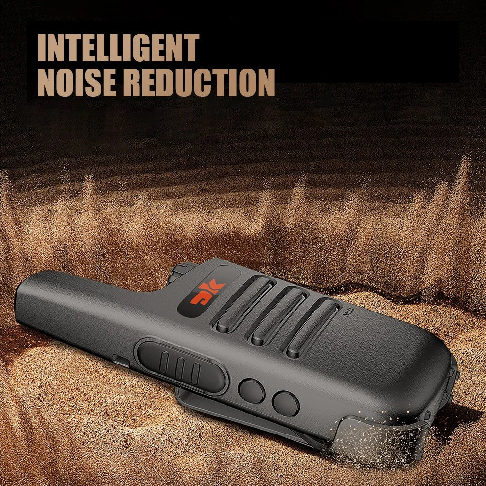DK F1 2Pcs Portable Mini Handheld Interphone UHF 400-480MHZ Walkie Talkie - Black / EU Plug - 2