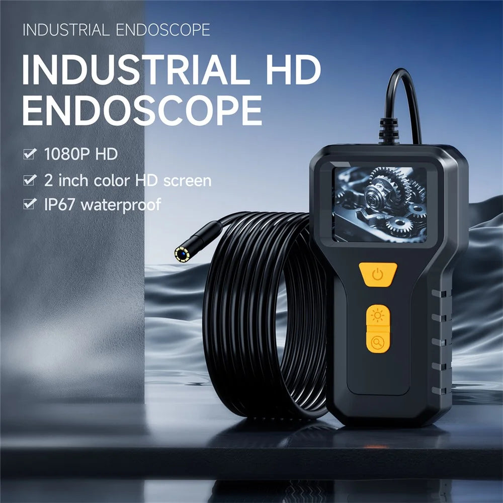 P240 2 Inch Industrial Endoscope 8mm Lens 1080P HD Handheld Inspection Camera, with 2m Hard Wire - 2