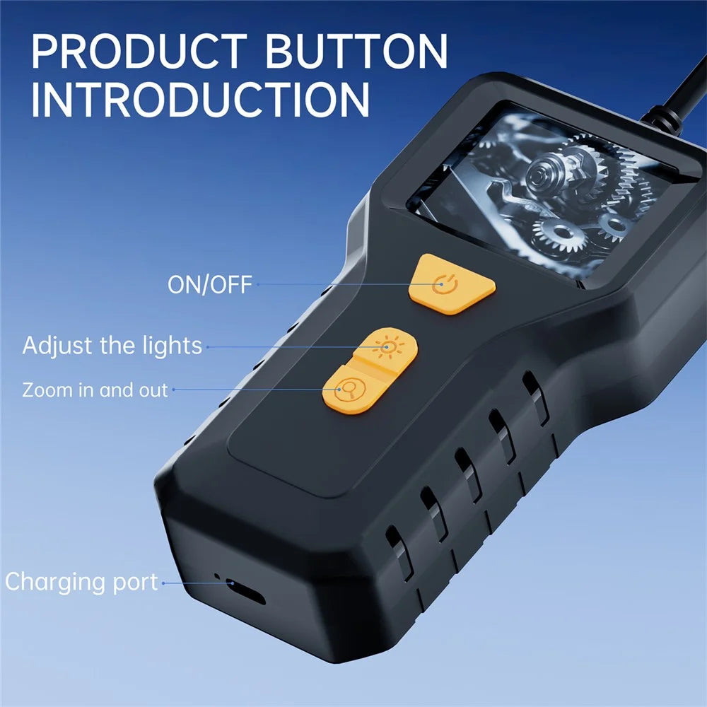 P240 2 Inch Industrial Endoscope 8mm Lens 1080P HD Handheld Inspection Camera, with 2m Hard Wire - 3