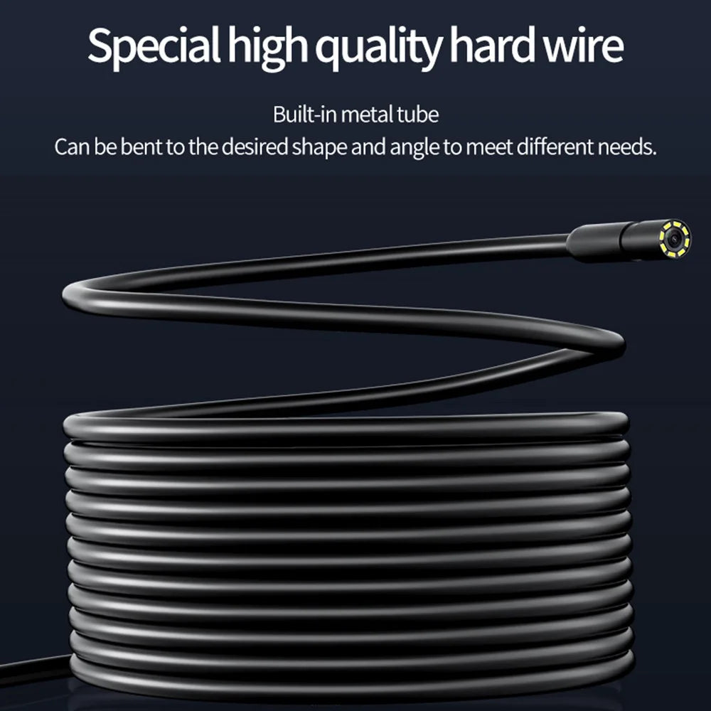 T42-AV 8mm Single Lens Endoscope 4.3 Inch IPS Screen 1080P HD Handheld Inspection Camera - 50m Wire - 7
