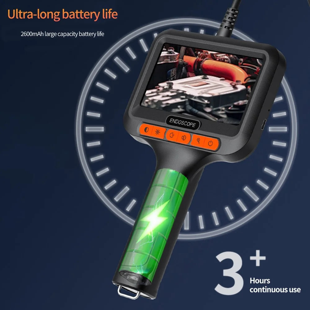 T42-AV 8mm Single Lens Endoscope 4.3 Inch IPS Screen 1080P HD Handheld Inspection Camera - 100m Wire - 5