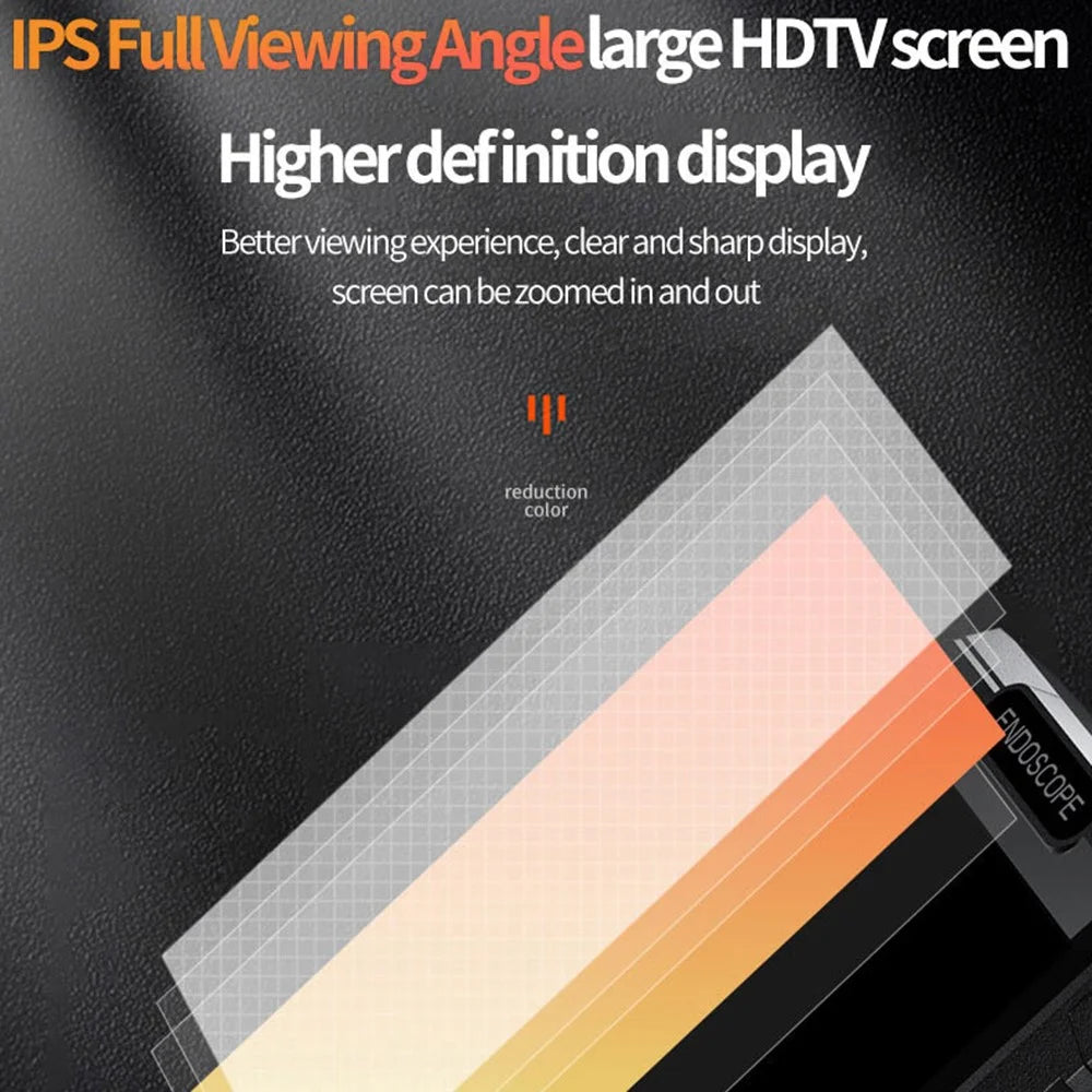 T40-AV 8mm Single Lens Endoscope 4.3 Inch IPS Screen 1080P HD Handheld Inspection Camera - 10m Wire - 6