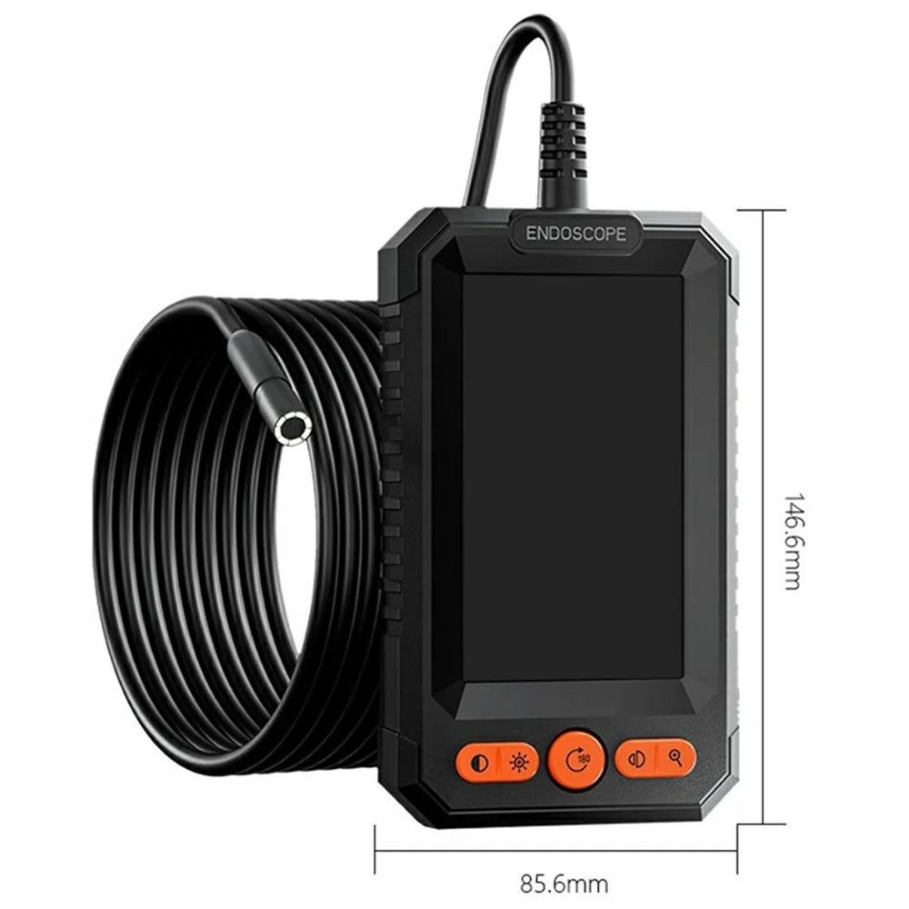 T40-AV 8mm Single Lens Endoscope 4.3 Inch IPS Screen 1080P HD Handheld Inspection Camera - 100m Wire - 6