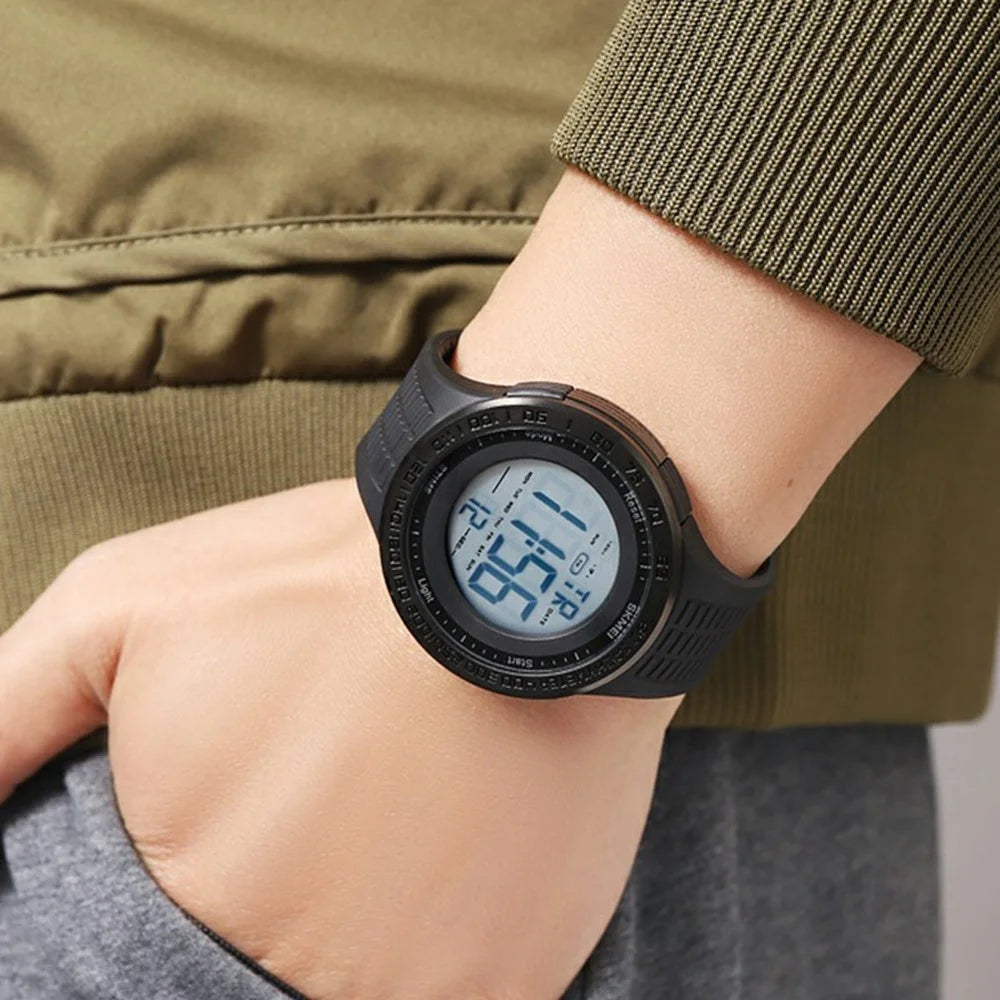 SKMEI 2155 Simple Fashion Luminous Digital Watch Calendar Electronic Wrist Watch - Blue - 6