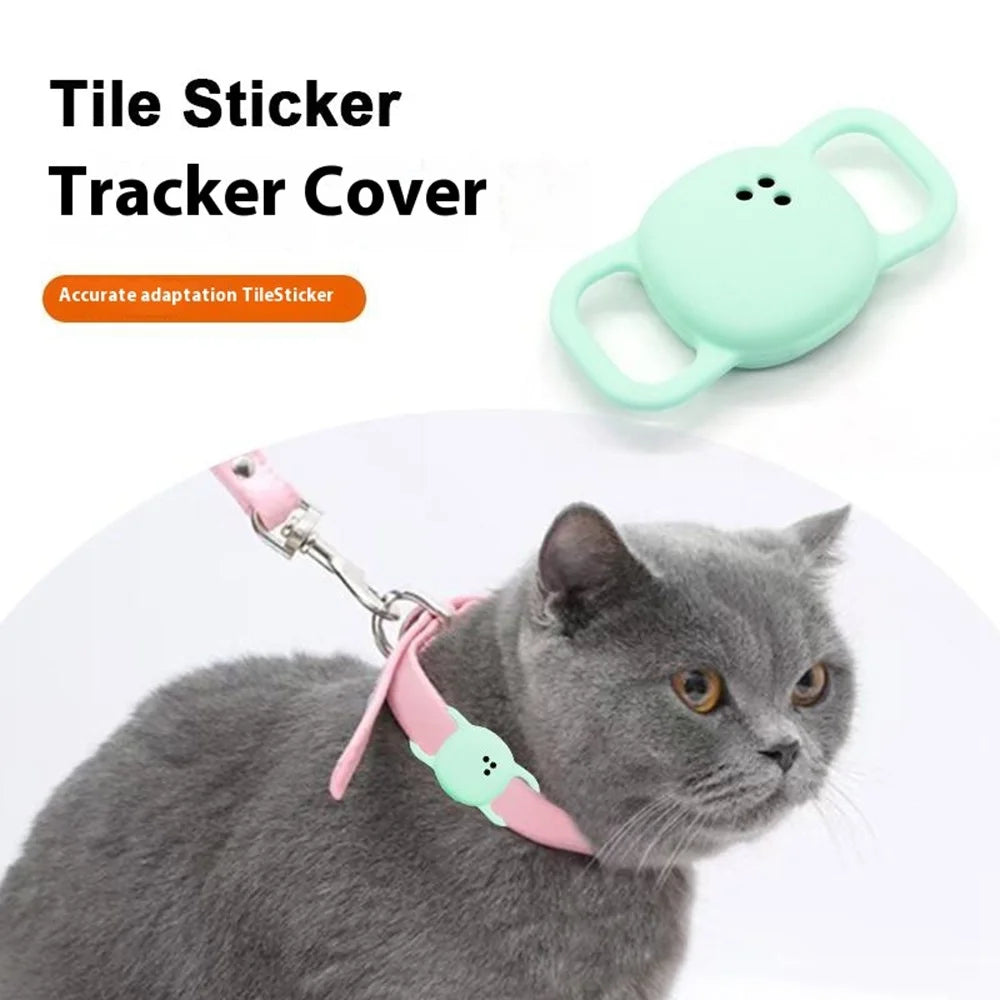 Size L Silicone Case for Tile Sticker (2024) , Pet Tracker Protective Cover - Yellow - 3