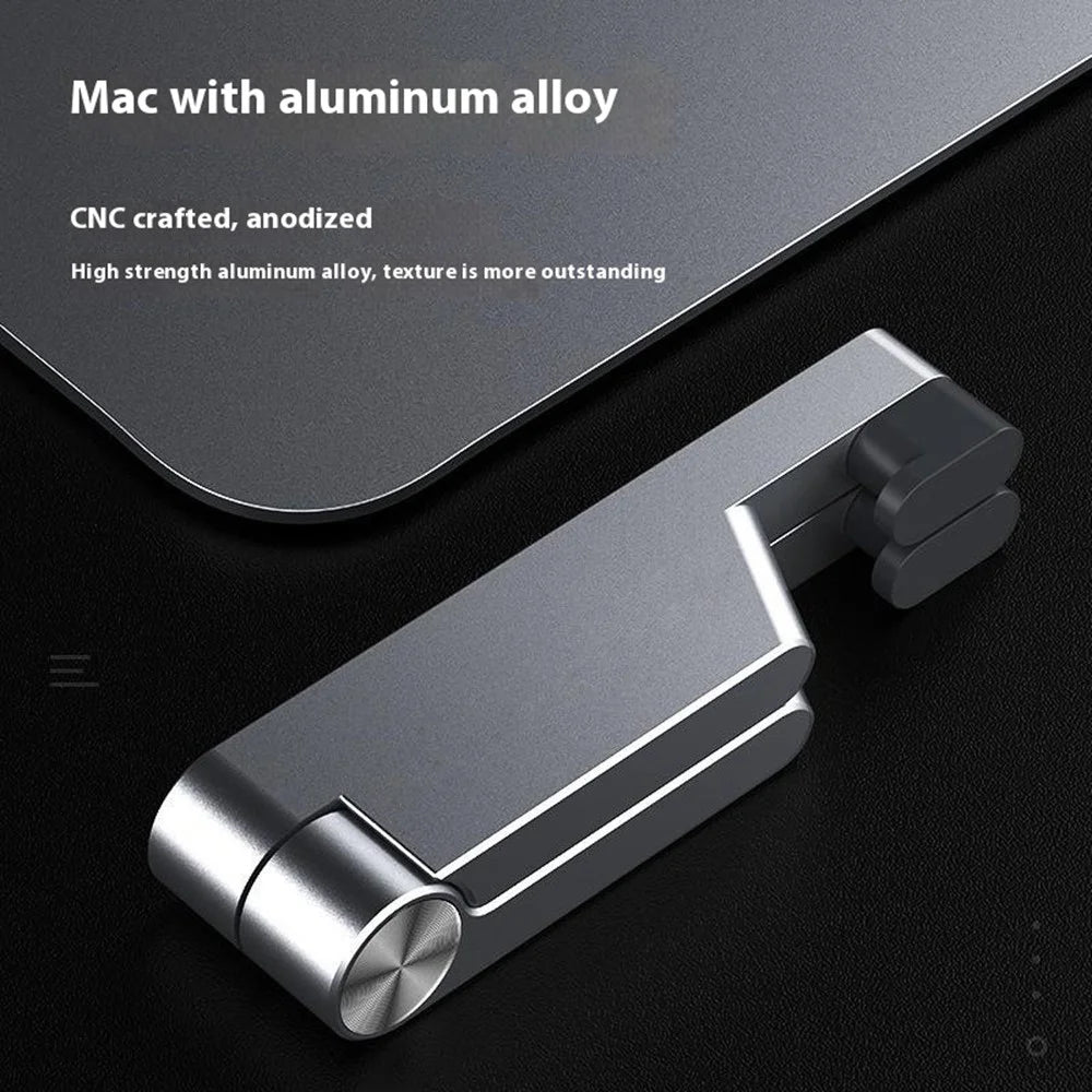 V-Shape Aluminum Alloy Phone Stand Foldable Mini Portable Desktop Holder - Silver - 3