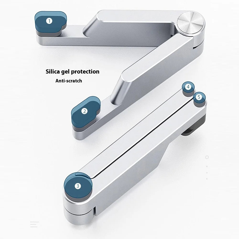 V-Shape Aluminum Alloy Phone Stand Foldable Mini Portable Desktop Holder - Silver - 6