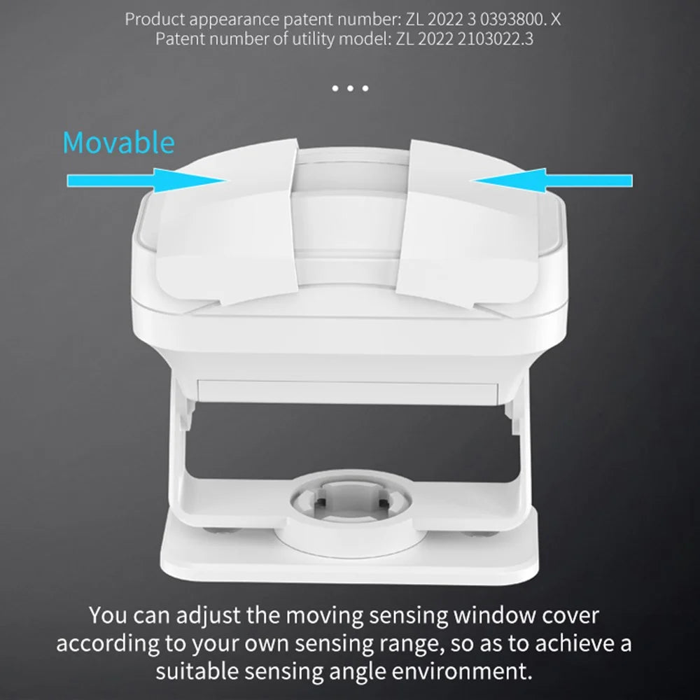 M12 52 Musics Wireless Sensor Welcome Doorbell Shop Entry Detector Alarm with 1 Transmitter + 1 Receiver - US Plug / White - 2