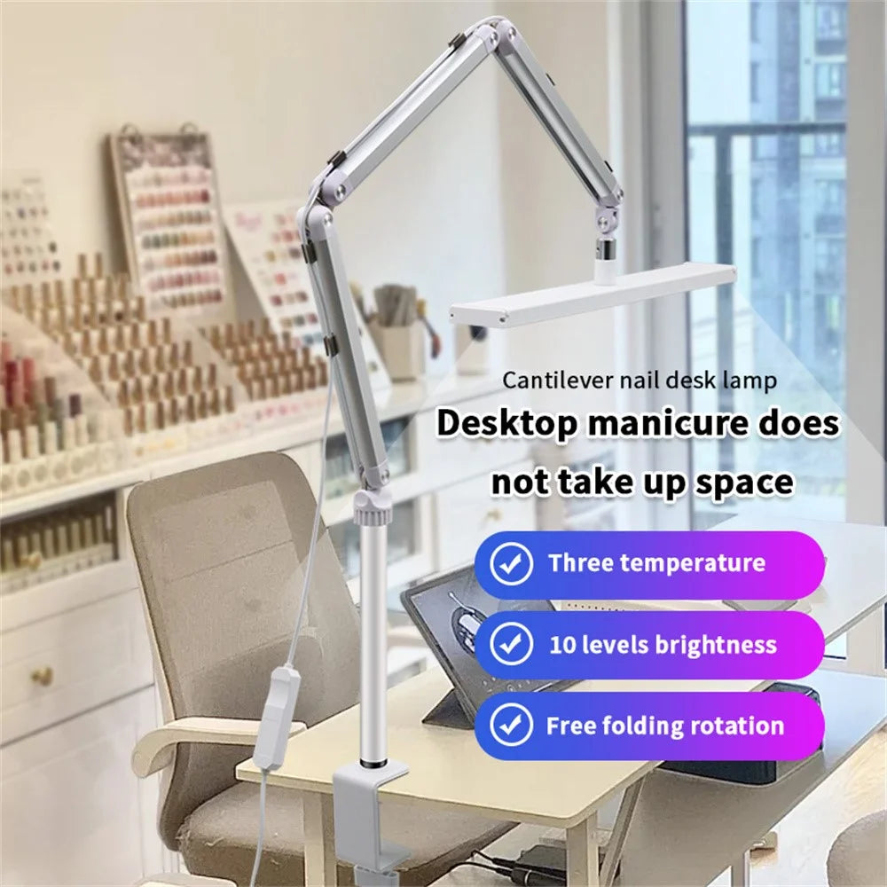 S001 Clip On Beauty Salon Tattoo Lamp Foldable Eyelash Extension LED Desk Light - US Plug - 2