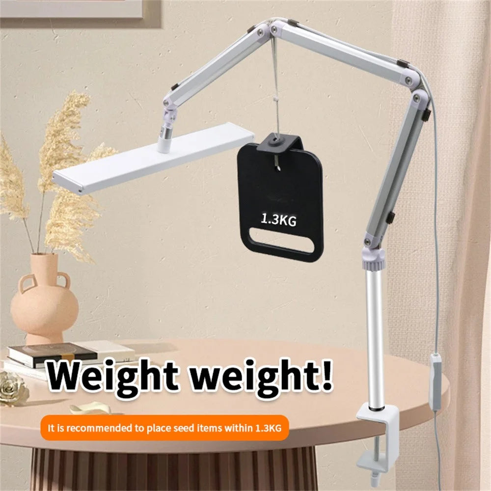 S001 Clip On Beauty Salon Tattoo Lamp Foldable Eyelash Extension LED Desk Light - US Plug - 6