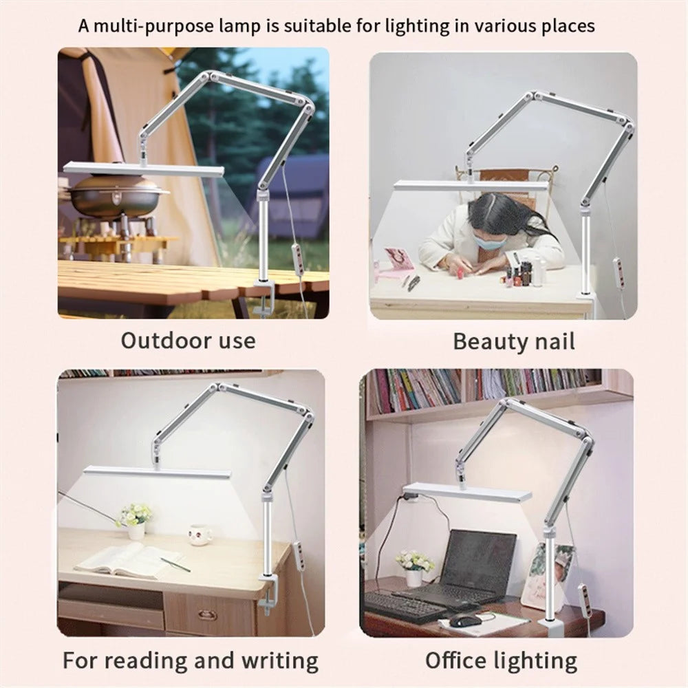 S001 Clip On Beauty Salon Tattoo Lamp Foldable Eyelash Extension LED Desk Light - US Plug - 7