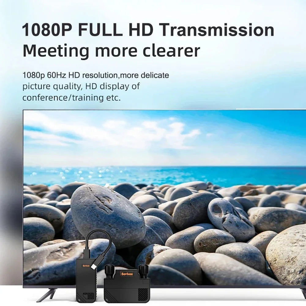 BOVBOX 091-TC USB C Wireless Transmitter and Receiver Video Extender for Phone / Computer / Projector - US Plug - 4
