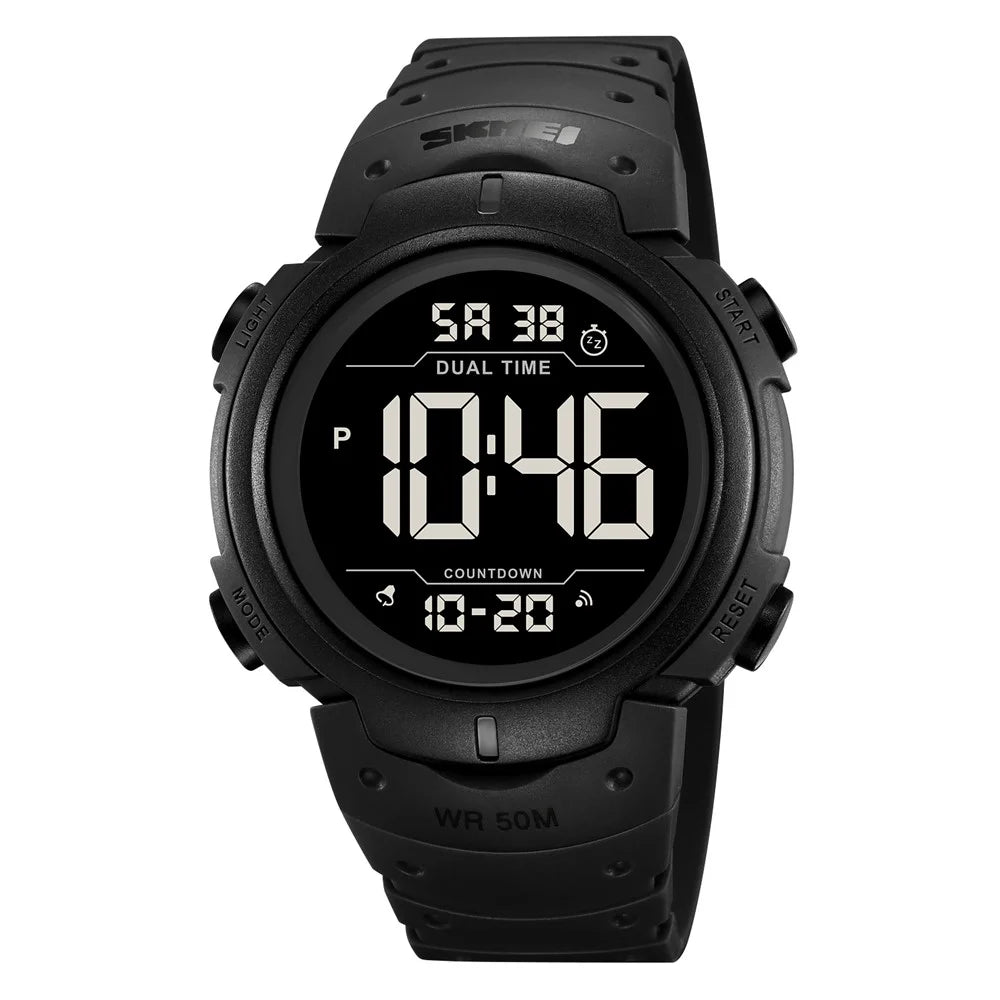 SKMEI 2304 Multifunction Digital Watch Outdoor Dual Time Electronic Wristwatch with EL Backlight - Black - 2