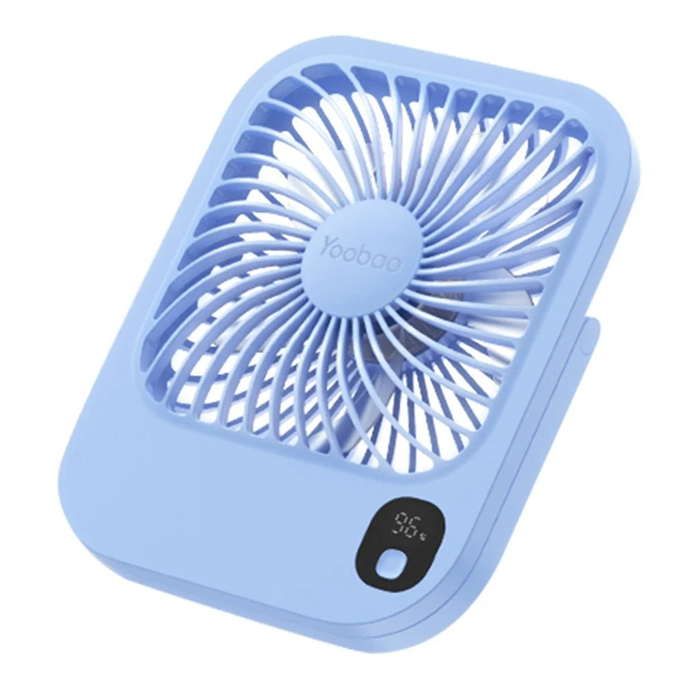 YOOBAO Y-F01P Portable Mini Fan 10000mAh Battery Powered 3 Speed Cooling Fan for Home / Travel Use - Blue - 1