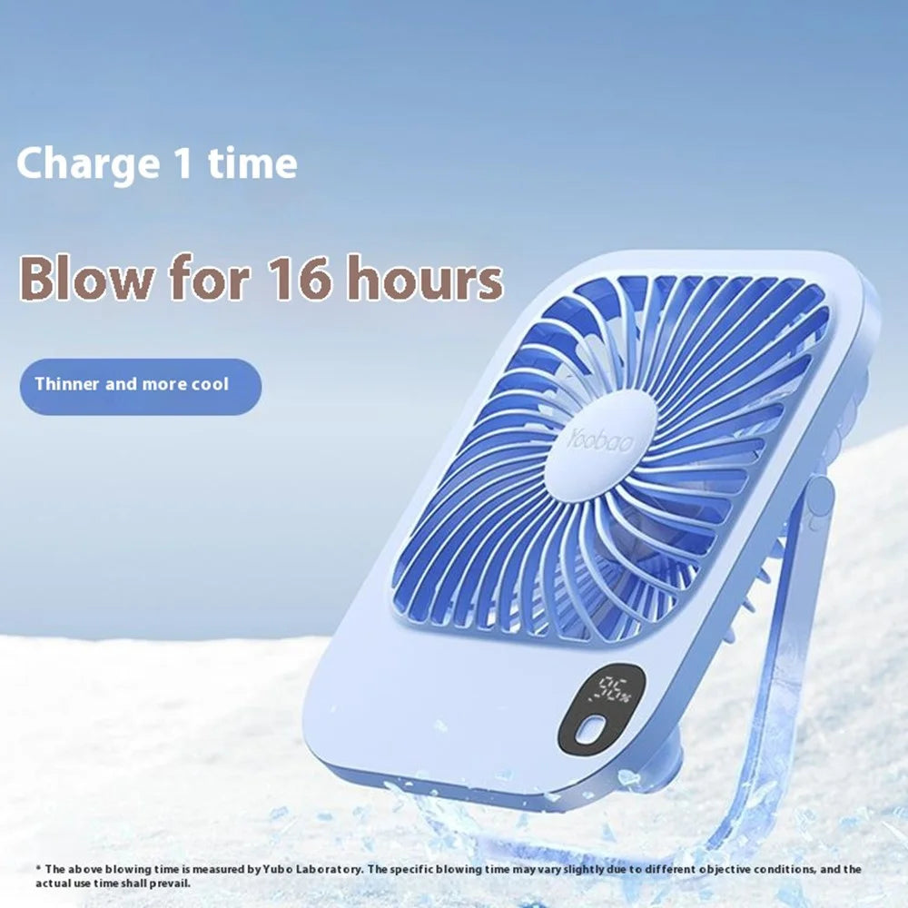 YOOBAO Y-F01P Portable Mini Fan 10000mAh Battery Powered 3 Speed Cooling Fan for Home / Travel Use - Blue - 2