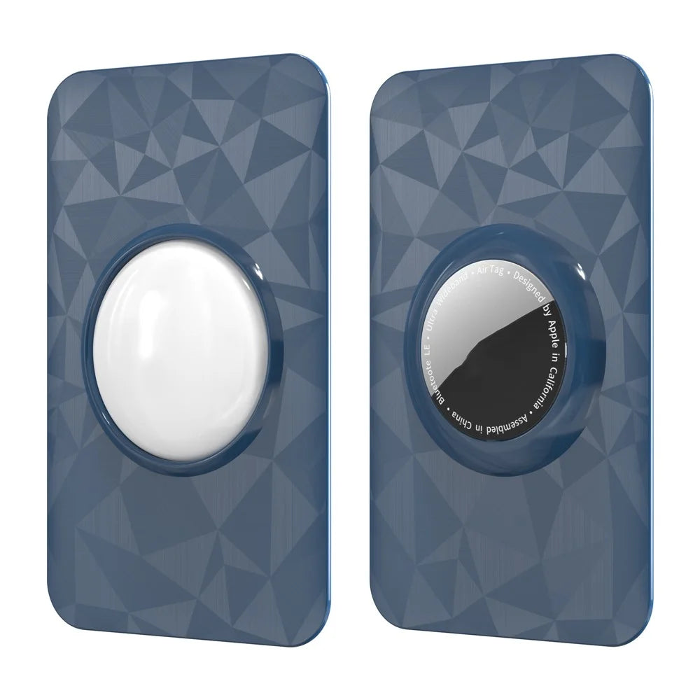 CP32 For AirTag Card Protector PC Wallet Holder Card Slim Tracker Locator Cover - Navy Blue - 2