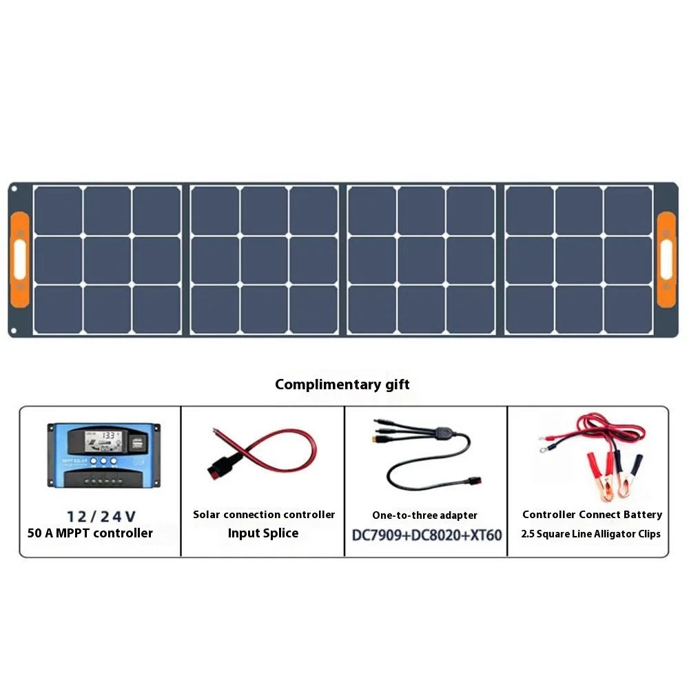EYONGPV EYF200-18SP4 Solar Panel 200W Foldable Outdoor Power Charger for RV Camping Travel Emergency Use - Black - 4