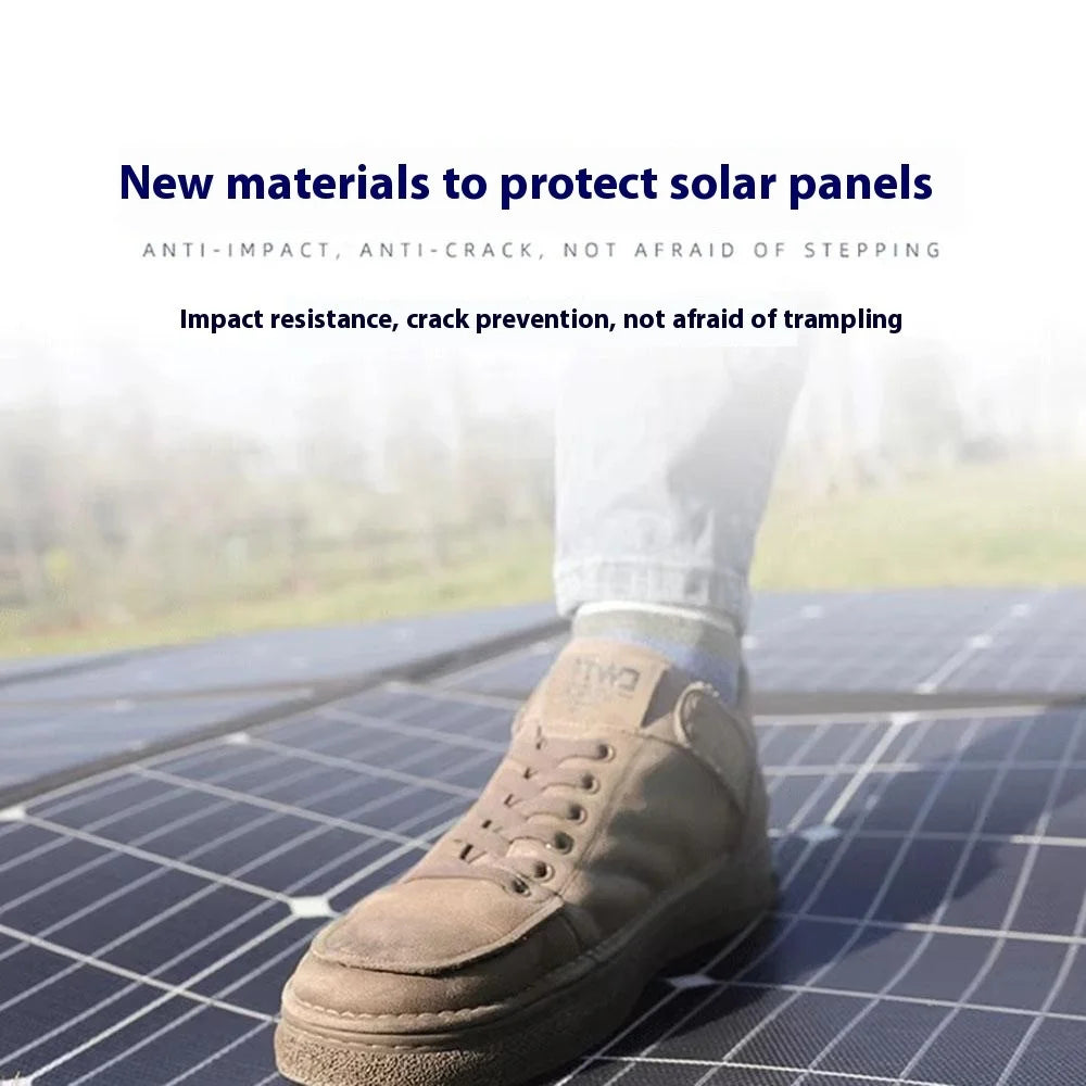 EYONGPV 500W Foldable Solar Panel Photovoltaic Monocrystalline Outdoor Power Charger for RV Camping Travel Emergency Use - Black - 5
