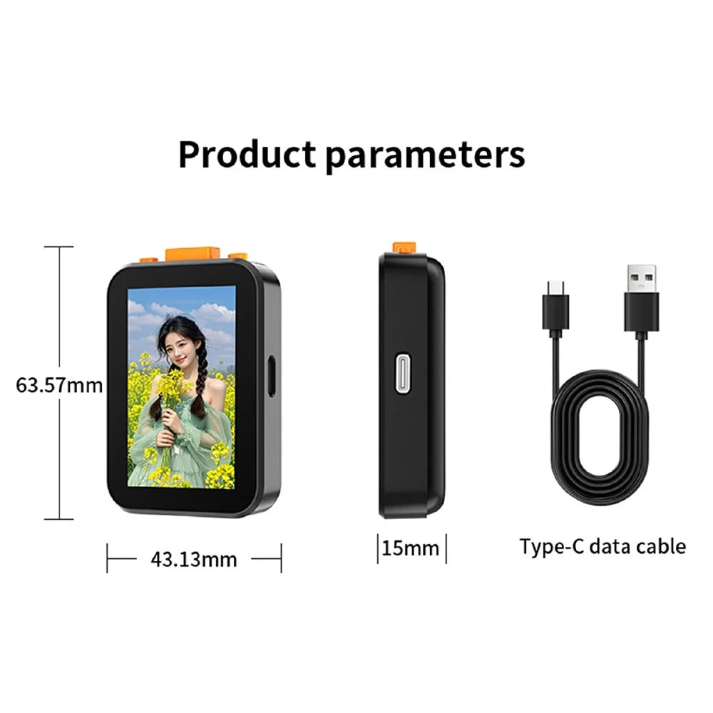 X40H Mini 2 Inch Screen Selfie Screen Mirroring Device Bluetooth-Compatible Photo Capture Device with Sound - 7