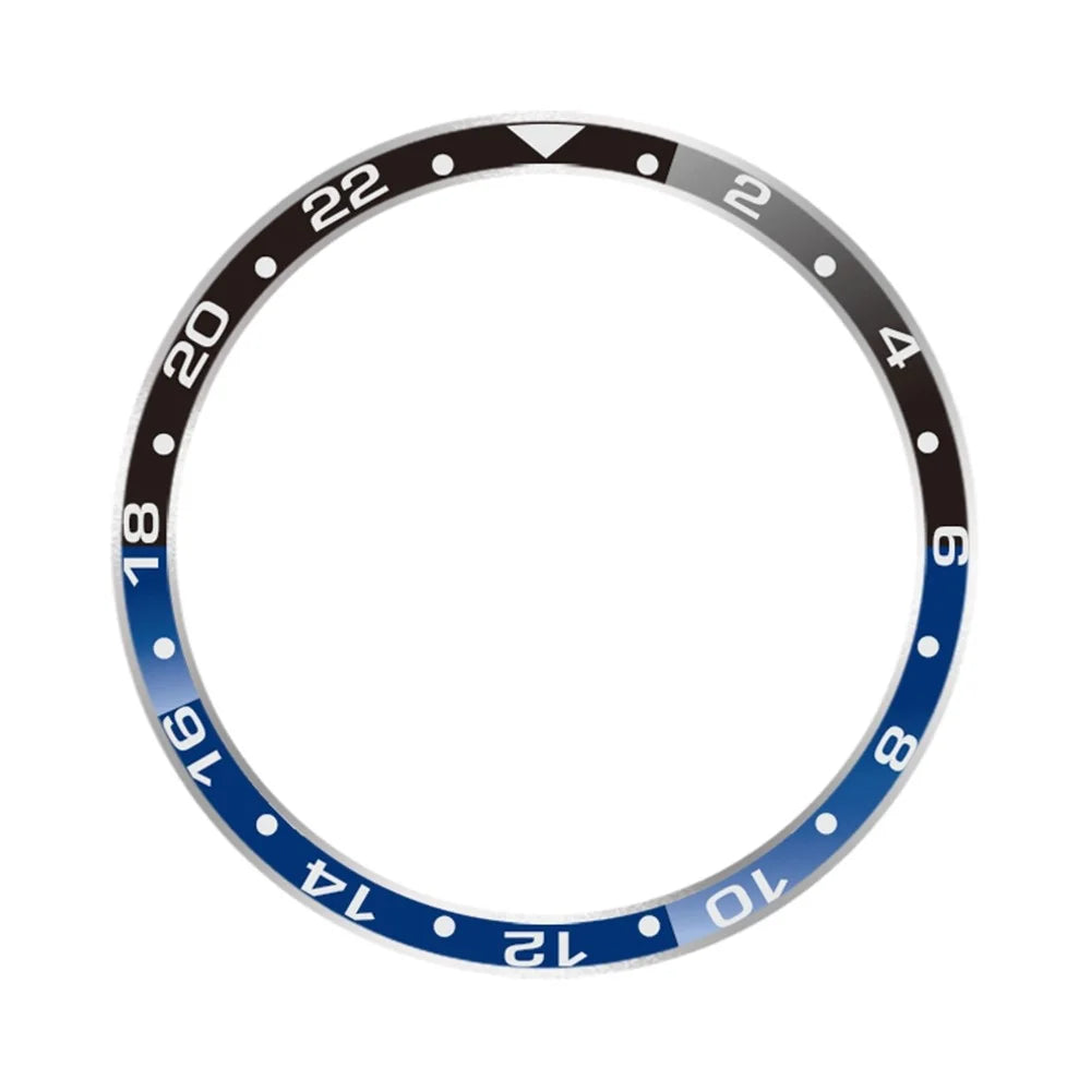 For Xiaomi Watch S4  /  S3 Bezel Ring Aluminum Alloy Dual Color Protective Cover - Black + Blue - 1