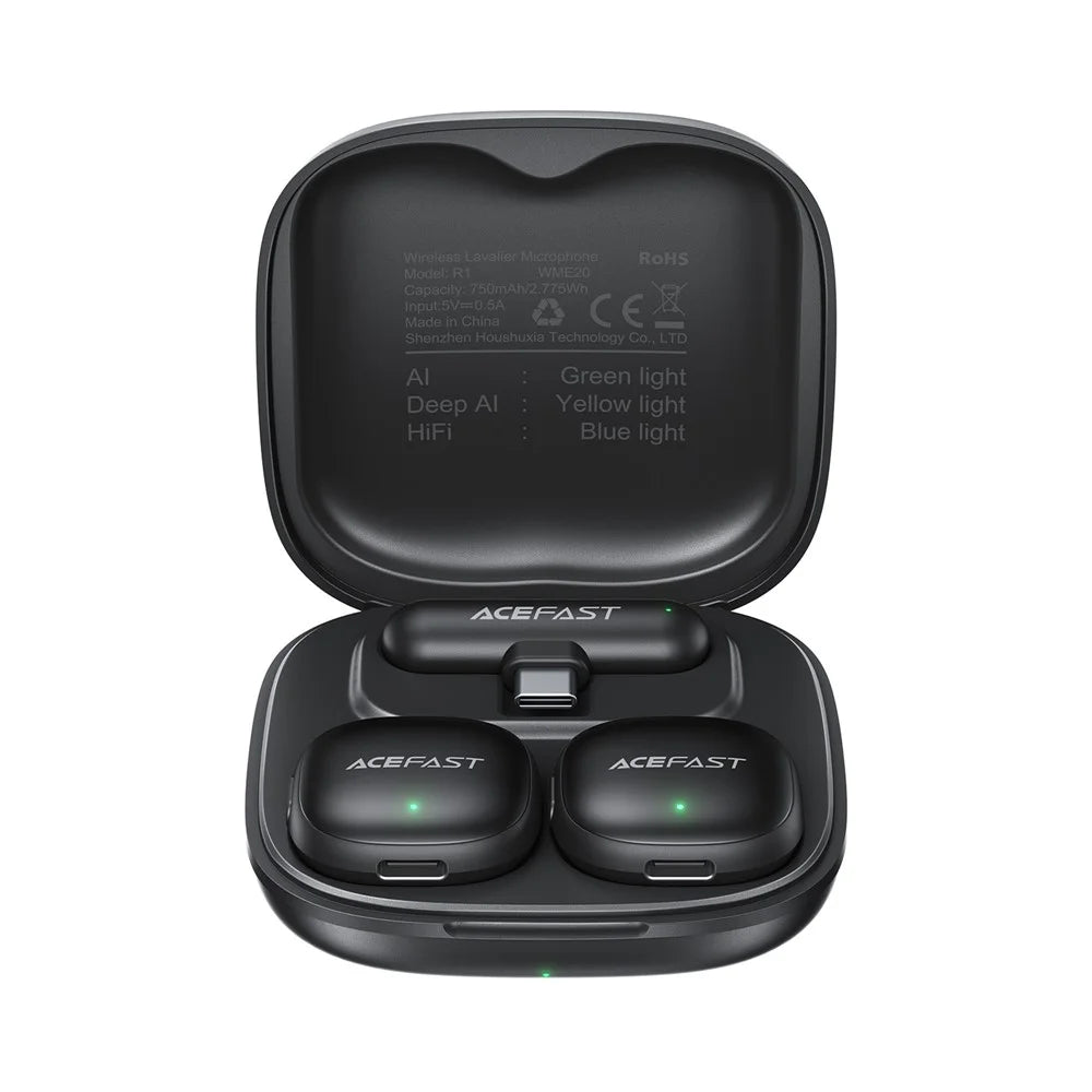 ACEFAST R1 Wireless Lavalier Microphone 360° Omnidirectional Deep AI Noise Cancellation Microphone - 4