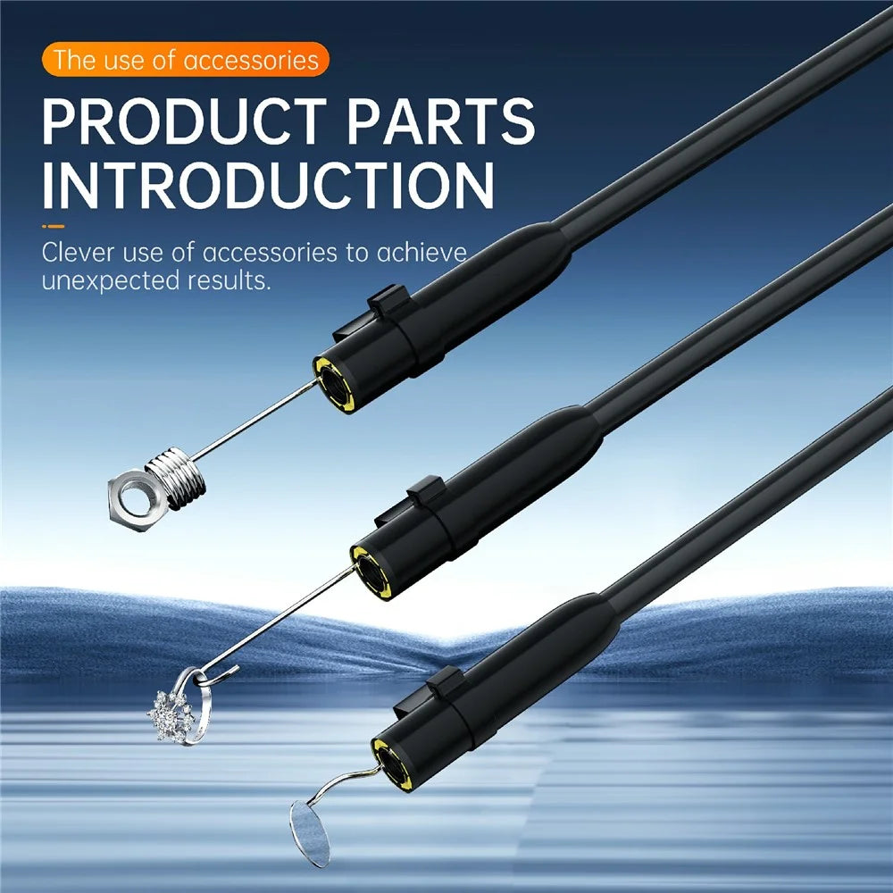 P410 5m Cable 8mm Lens Industrial Endoscope Waterproof Pipe Inspection Engine Repair HD Camera - 2