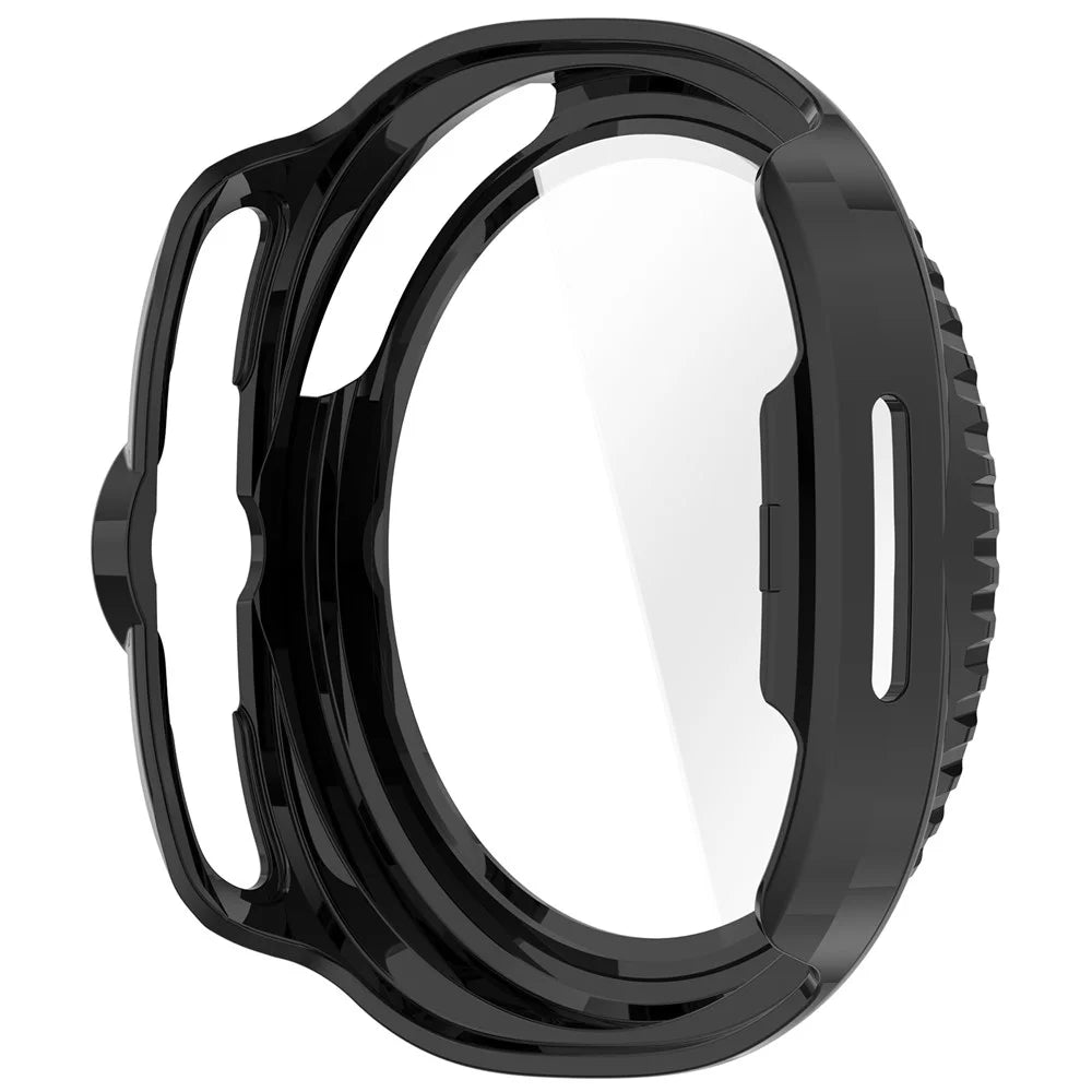 For Samsung Galaxy Watch8 Classic 46mm Case Cover PC + Tempered Glass Integrated Watch Protector - Black - 3