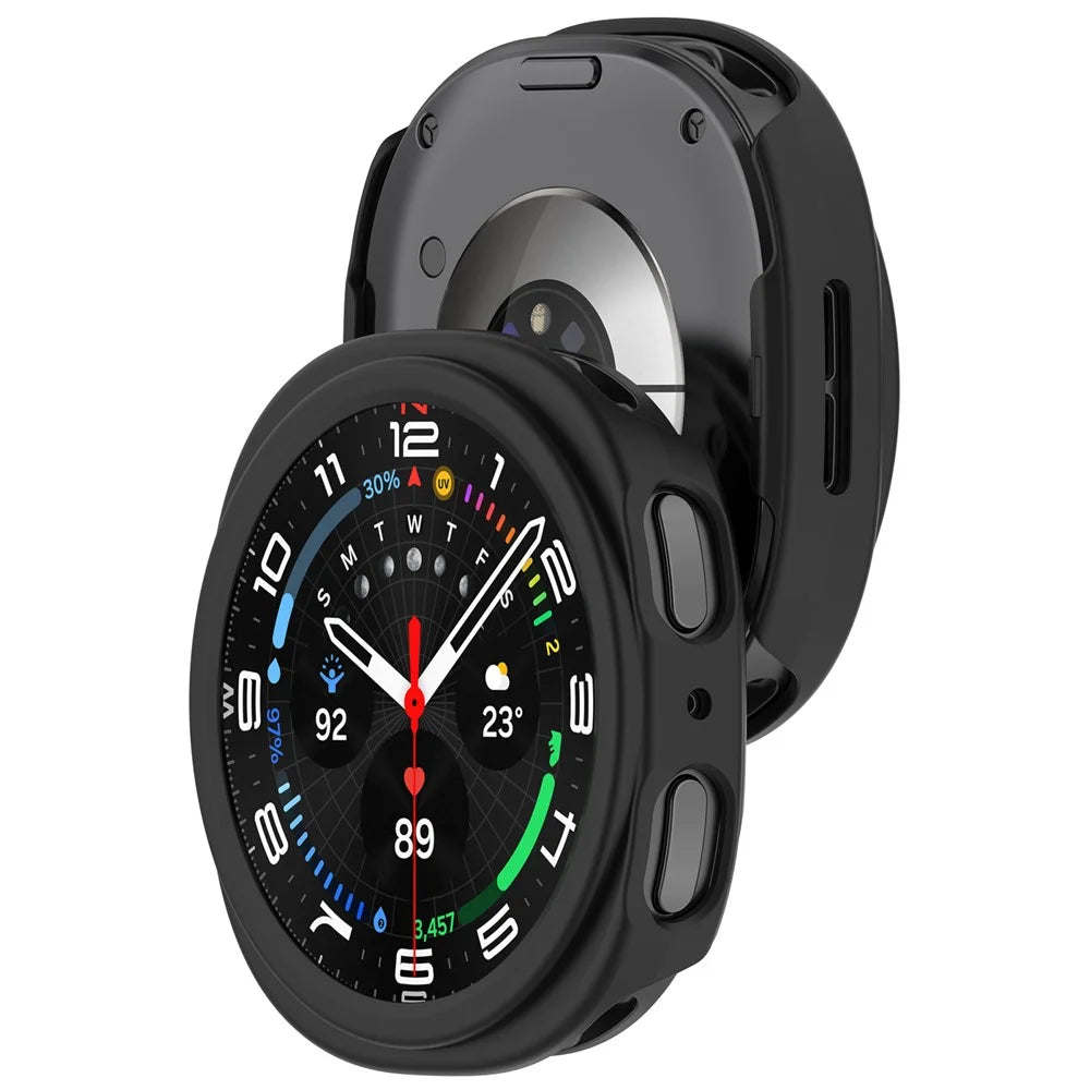 Protective Case for Samsung Galaxy Watch8 40mm Semi-Enclosed Hard PC Watch Cover - Black - 6