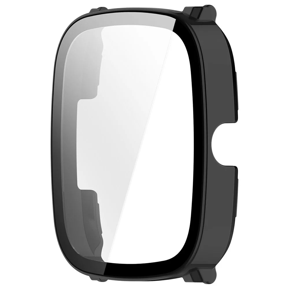 For Haylou RS5 Watch Case with Tempered Glass Screen Protector PC Protective Cover - Black - 4