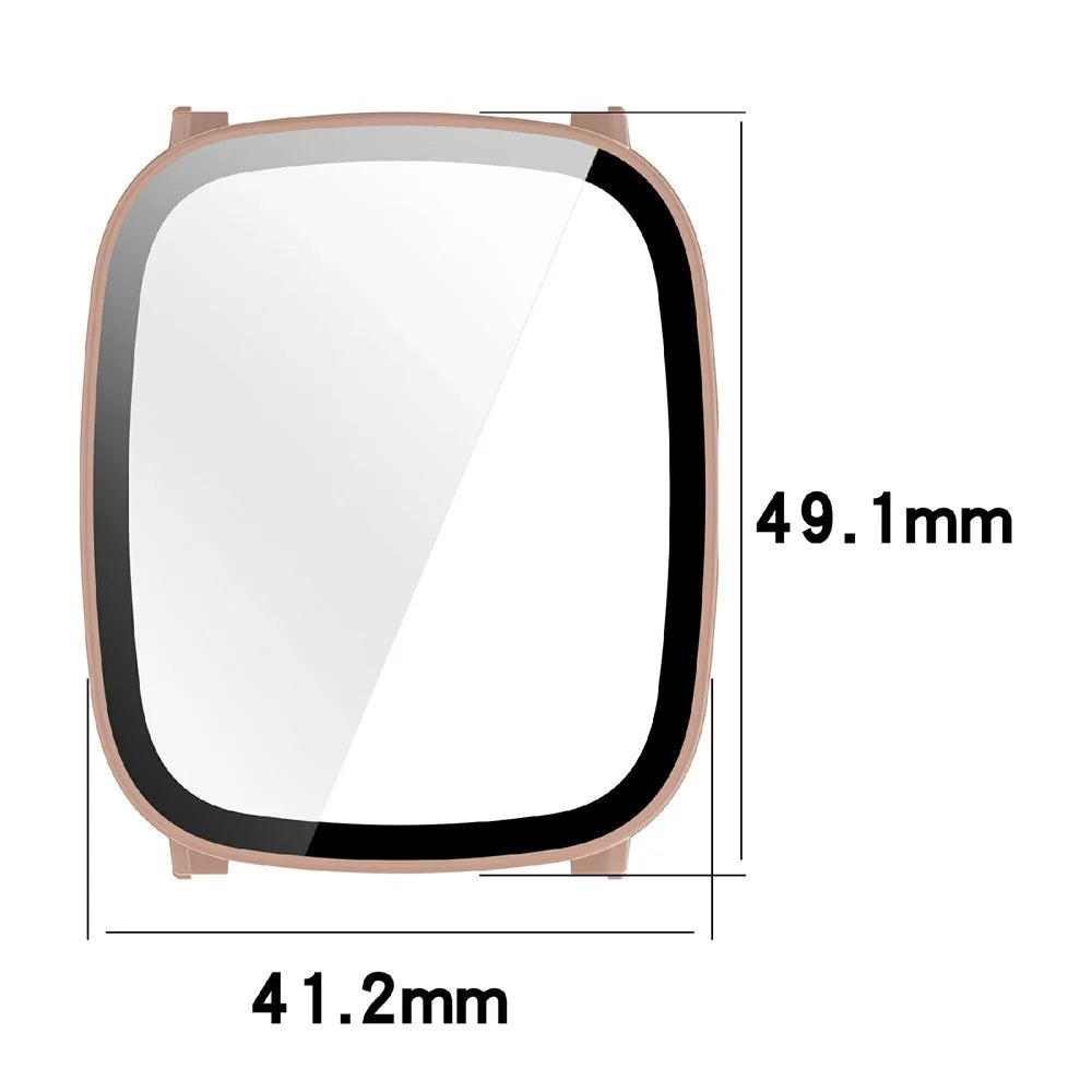 For Haylou RS5 Watch Case with Tempered Glass Screen Protector PC Protective Cover - Black - 6