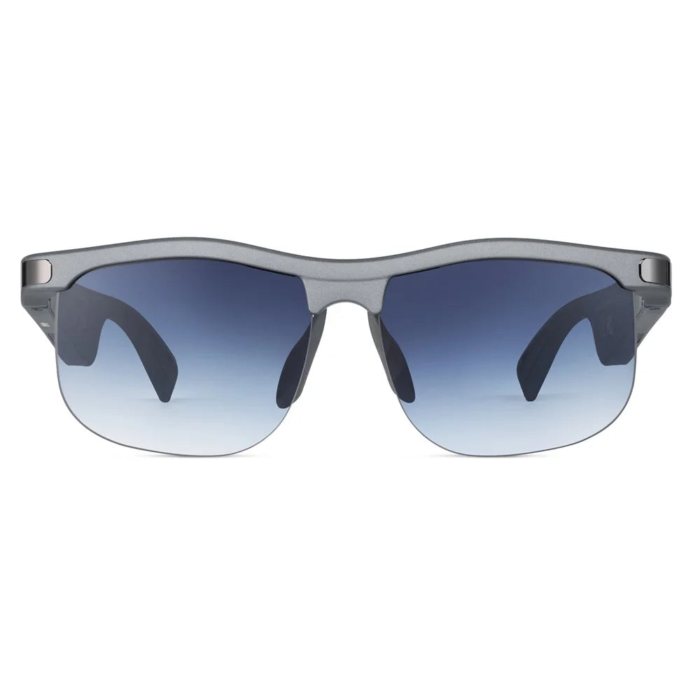 GL1 Real Time Translation Bluetooth-compatible AI Smart Glasses UV Protection Music Sunglasses - Titanium Grey - 2