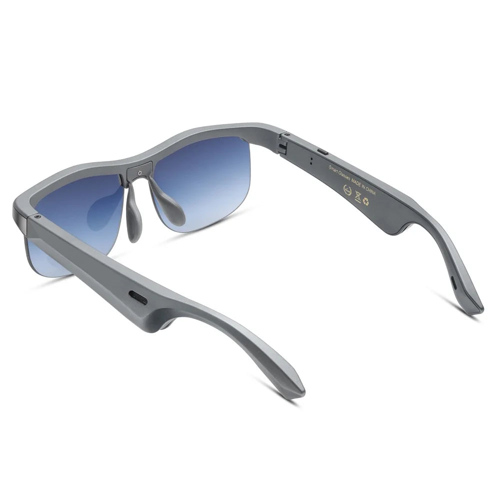 GL1 Real Time Translation Bluetooth-compatible AI Smart Glasses UV Protection Music Sunglasses - Titanium Grey - 3