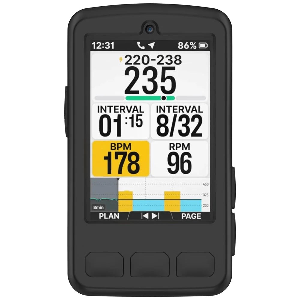 For Wahoo ELEMNT BOLT V3 / BOLT3 (WF157) Cycling Computer Protective Case Stopwatch Silicone Cover - Black - 2