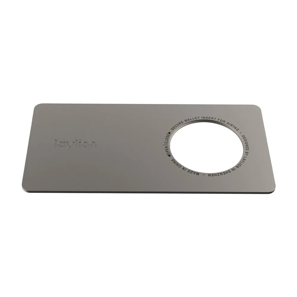 LAYLION For Apple AirTag Tracker Steel Fixing Card for Wallet - Titanium Gold - 1