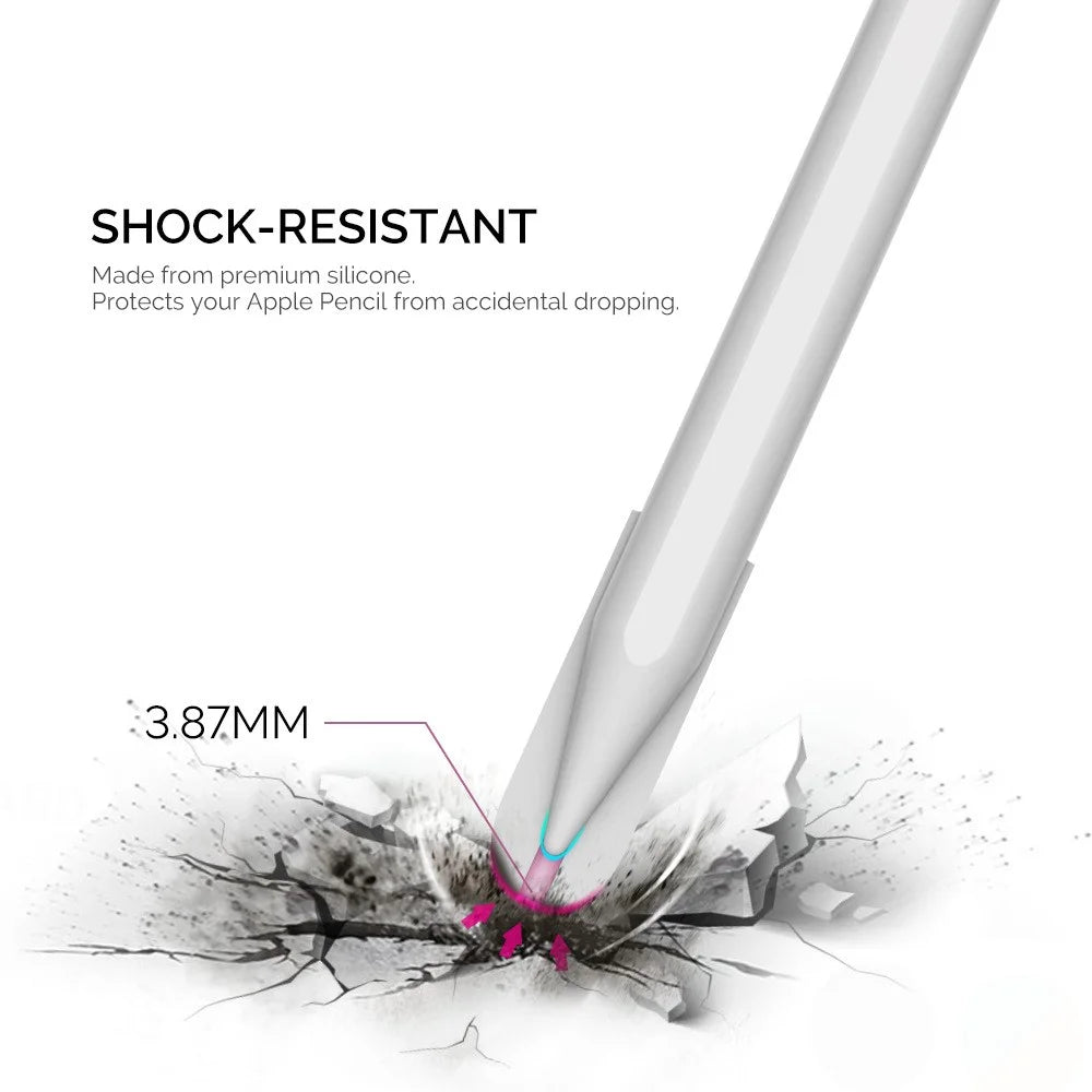 AHASTYLE PT92 For Apple Pencil (2nd Generation) / (1st Generation) Capacitive Stylus Nib Sleeve Silicone Protective Cover - Blackish Green - 2