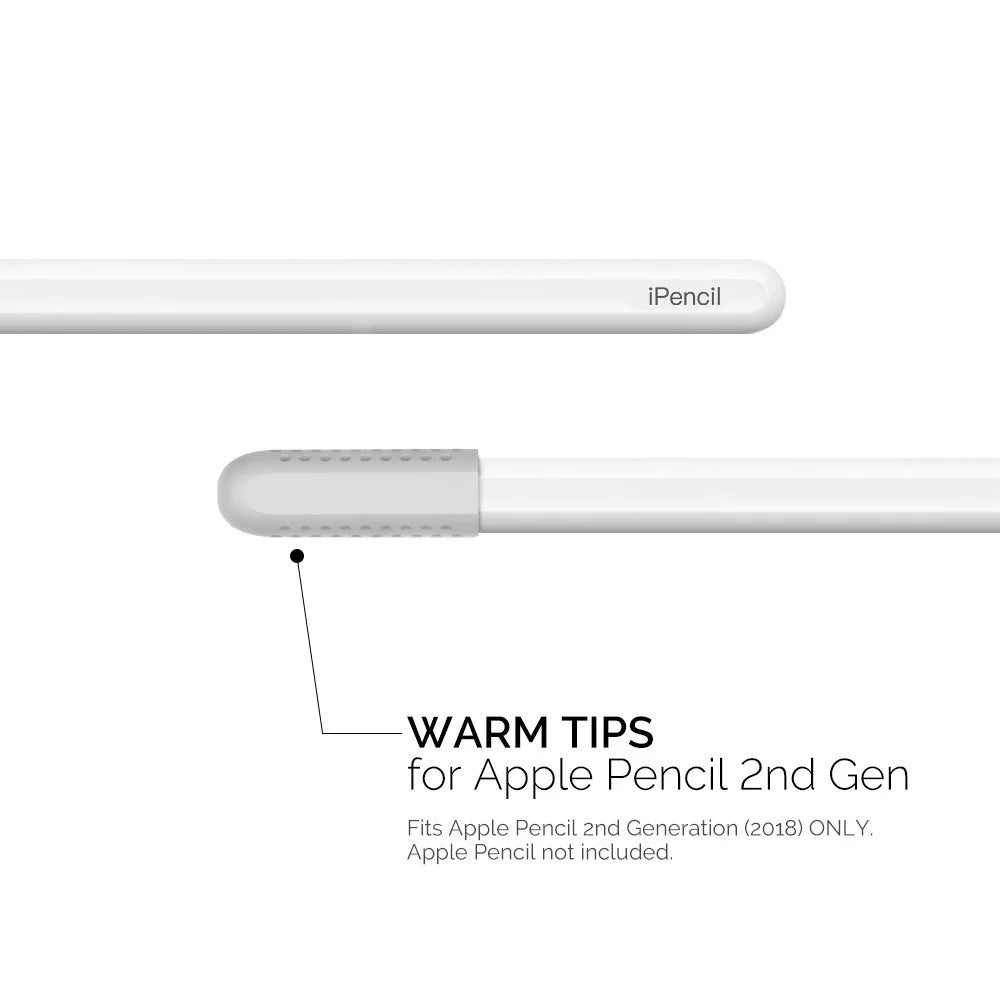 AHASTYLE PT92 For Apple Pencil (2nd Generation) / (1st Generation) Capacitive Stylus Nib Sleeve Silicone Protective Cover - Blackish Green - 5