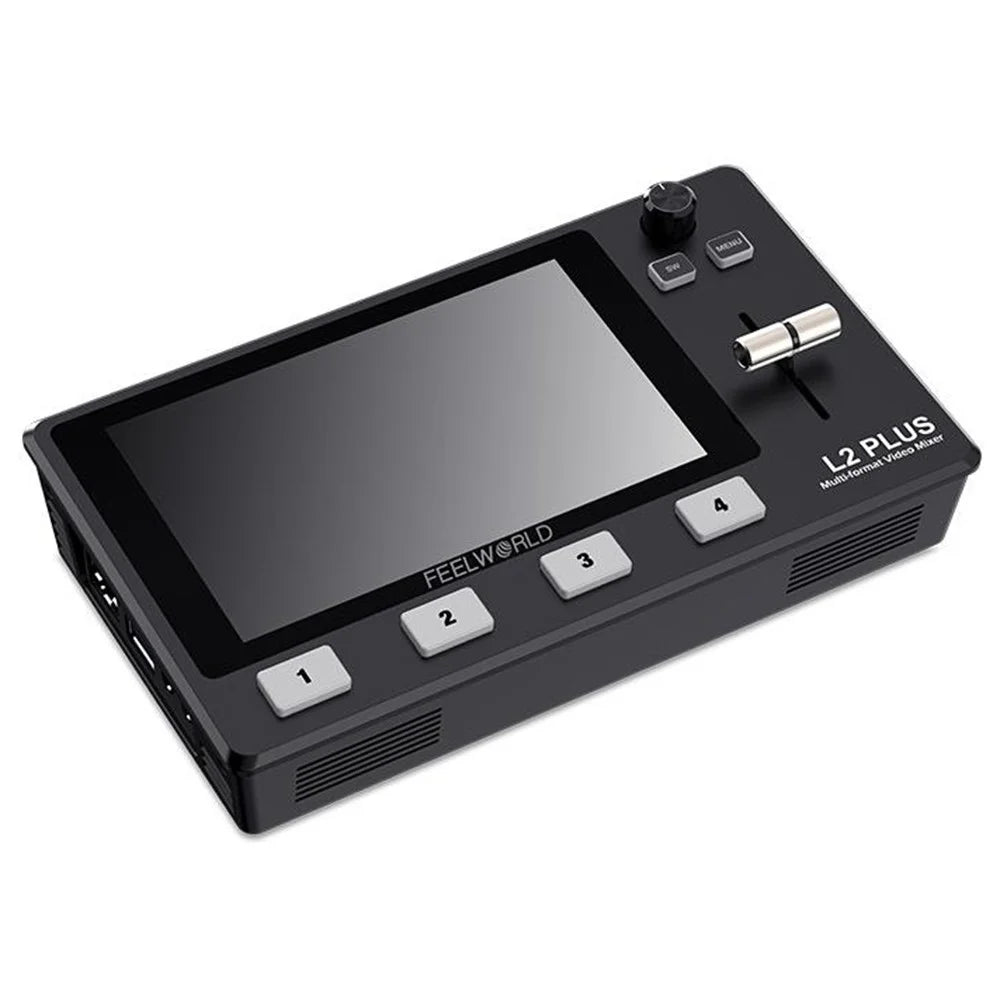FEELWORLD L2 Plus Multi-Camera Live Streaming Video Switcher with 5.5-Inch Touchscreen, 4 HD Inputs, PTZ Control - US Plug - 2