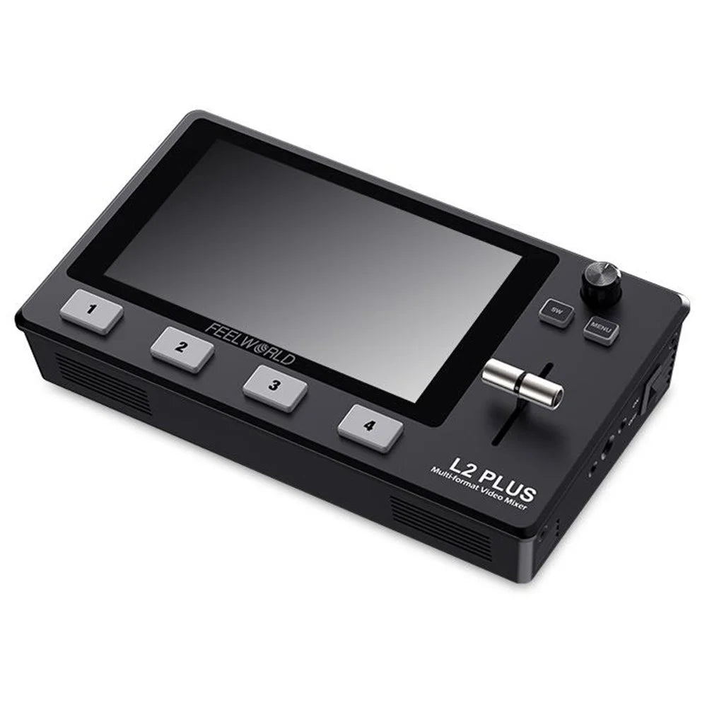 FEELWORLD L2 Plus Multi-Camera Live Streaming Video Switcher with 5.5-Inch Touchscreen, 4 HD Inputs, PTZ Control - US Plug - 3