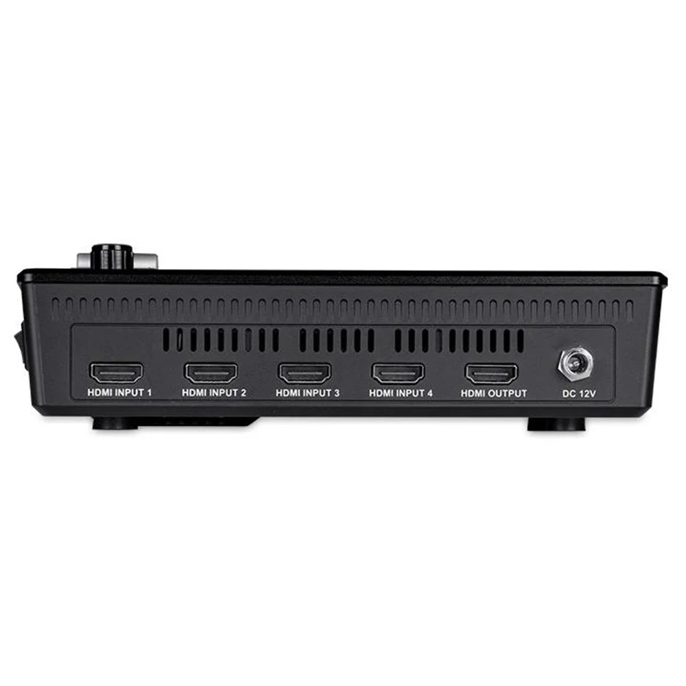 FEELWORLD L2 Plus Multi-Camera Live Streaming Video Switcher with 5.5-Inch Touchscreen, 4 HD Inputs, PTZ Control - US Plug - 5