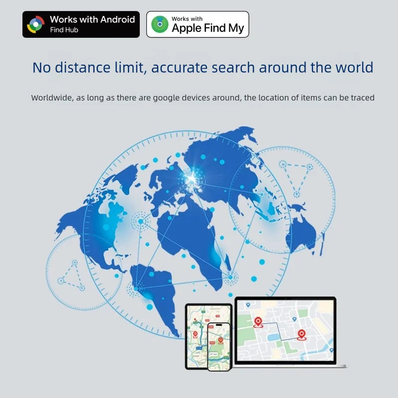 F2 Key Finder and Item Locator Work with Apple Find My 365 Days Battery Life Smart Tag for iOS Android - White - 2