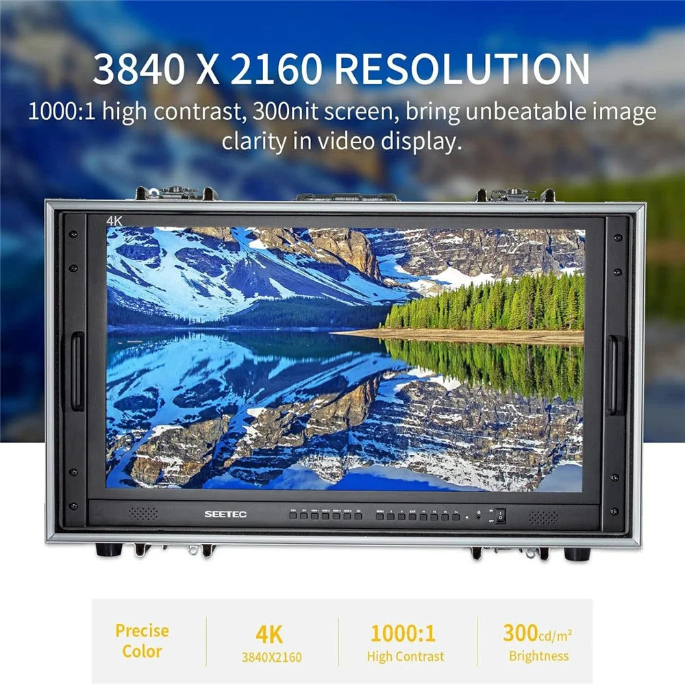 SEETEC 280-9HSD-CO 4-Split Screen 28 inch 4K Director Multi-Viewer 3840x2160 HD Broadcast Monitoring Unit - US Plug - 3